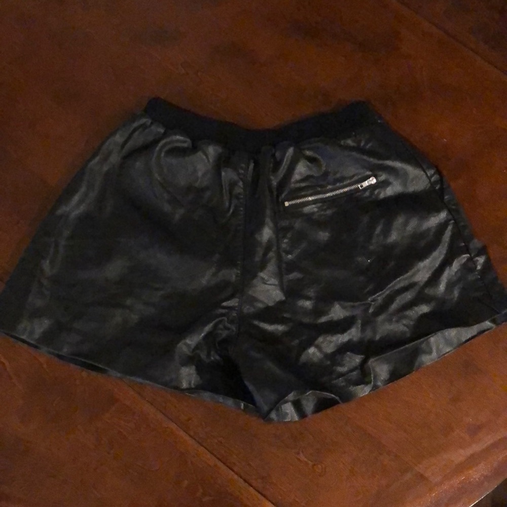 Blank NYC faux leather shorts